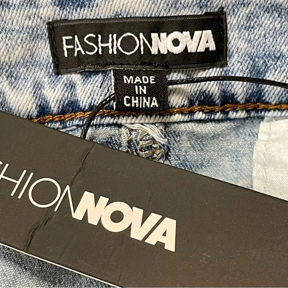 FASHION NOVA Cool Girl Micro Mini Skirt in Light Blue Wash - Picture 6 of 8